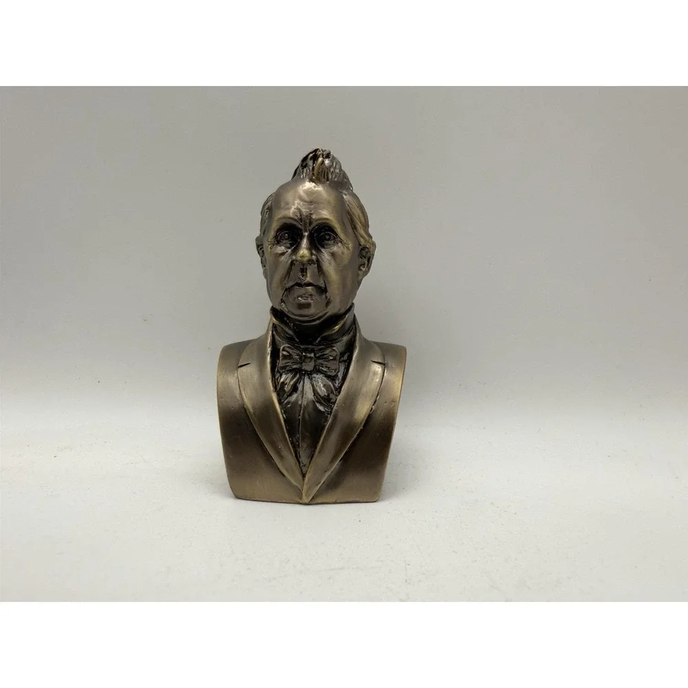 James Buchanan Bust Bronze Tone Presidential Statue Figurine 3